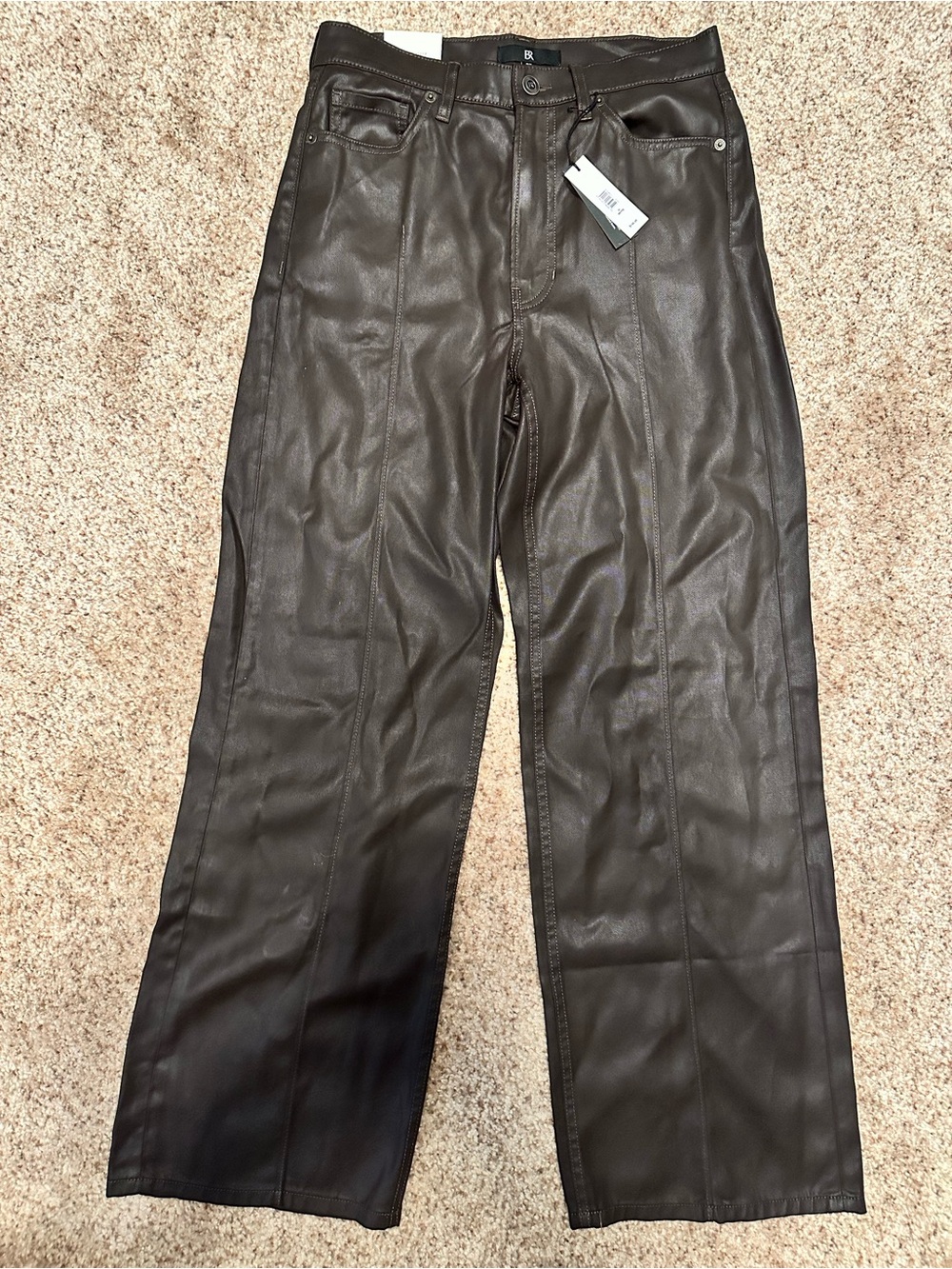 NWT Banana Republic Dark Brown Ultra High Rise Straight Fit Pants